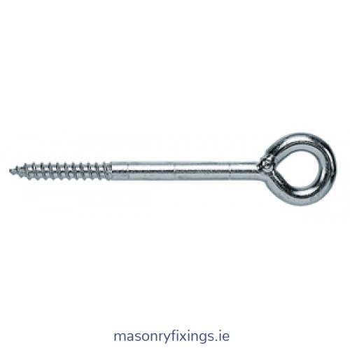 GS 12mm x 90mm Scaffold Eye Screw Zinc Plated  BOX 25